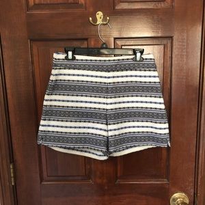 Gap Blue and White Tweed Side-zip Shorts